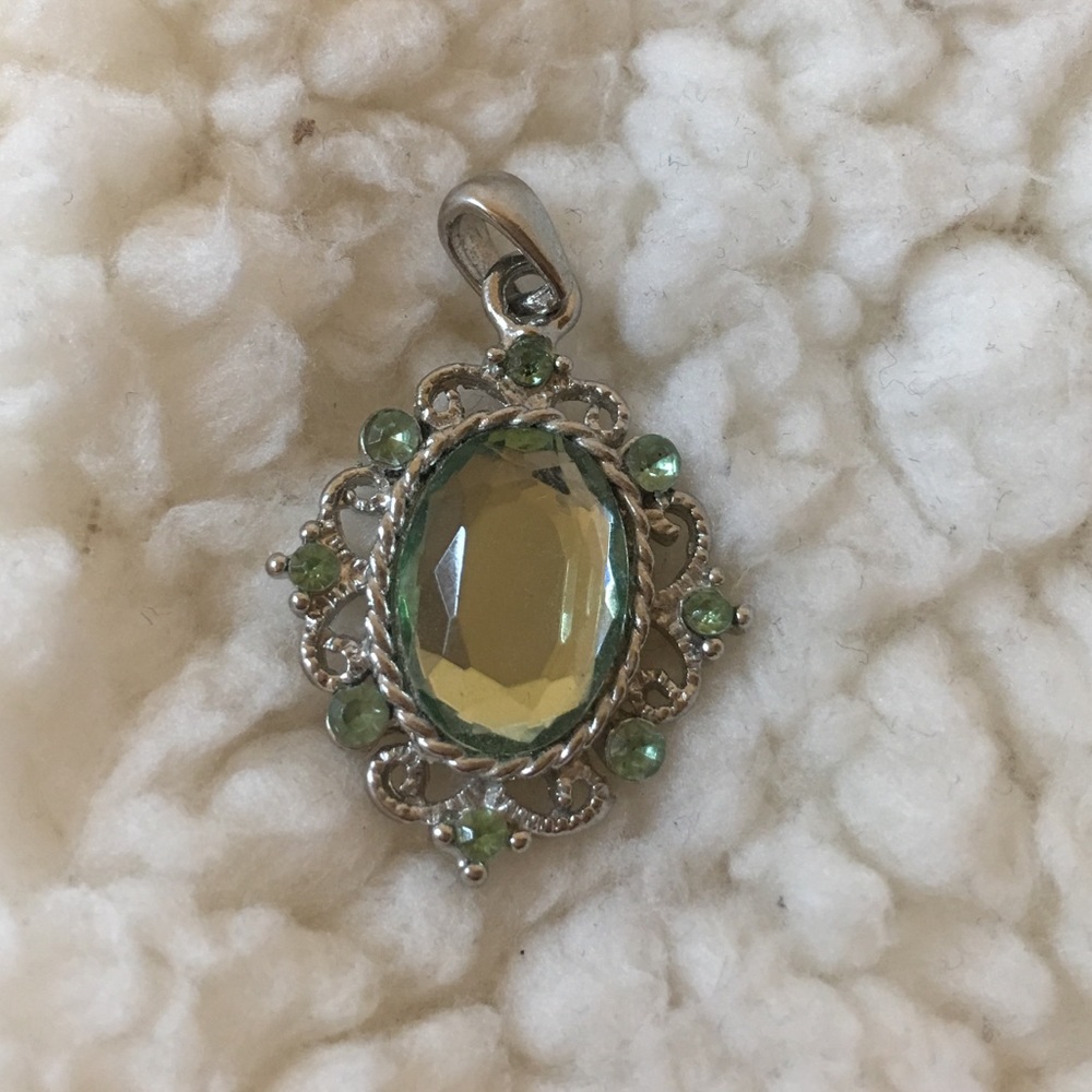 Green stone pendant